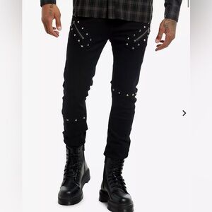 Black Studded Stinger Jeans
